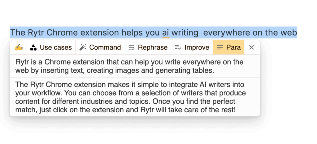 With the Rytr Chrome Extension, texts in (almost) all web applications can be supported by AI.