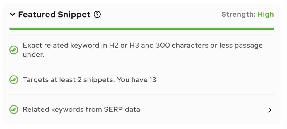 Modern SEO &amp; AI tools help you generate featured snippets. Outranking.io, for example, always keeps track of the possible passages you generate that can become a featured snippet. Outranking also pays attention to the match to the keywords and questions of your topic.